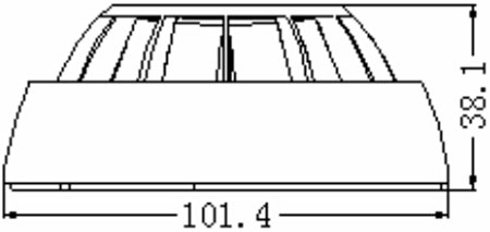 TW-ZOM-GW601感溫火災(zāi)探測(cè)器外形尺寸圖