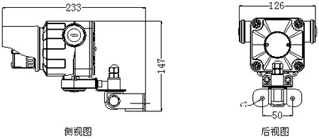 JTGB-HW-BK51Ex/IR3點(diǎn)型紅外火焰探測器外形圖