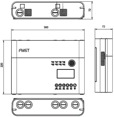 FMST-FXS-22A吸氣式感煙火災(zāi)探測(cè)器尺寸圖