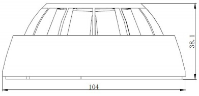 JTWB-ZOF-GW602DEx點(diǎn)型感溫火災(zāi)探測(cè)器外形結(jié)構(gòu)示意圖